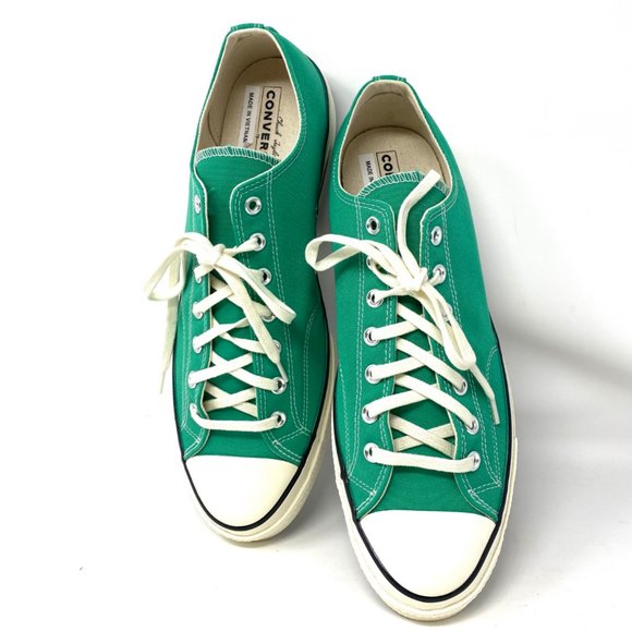 🎄SALE🎄 CONVERSE Men CHUNK 70 OX Court Green Canvas Low Top Cushion Sneaker - Picture 6 of 10